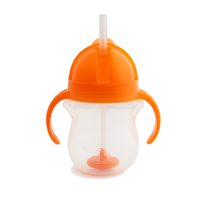 tip&sip orange 1 Κύπελλο με καλαμάκι Munchkin Tip & Sip Cup Orange 207ml - Image 1