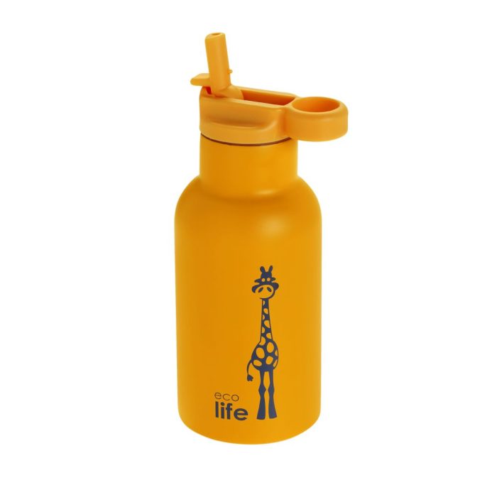 Ανοξείδωτο Παγούρι Θερμός με Καλαμάκι Ecolife Kids Thermos Animals 350ml Giraffe 1 Ανοξείδωτο Παγούρι Θερμός με Καλαμάκι Ecolife Kids Thermos Animals 350ml Giraffe - Image 2