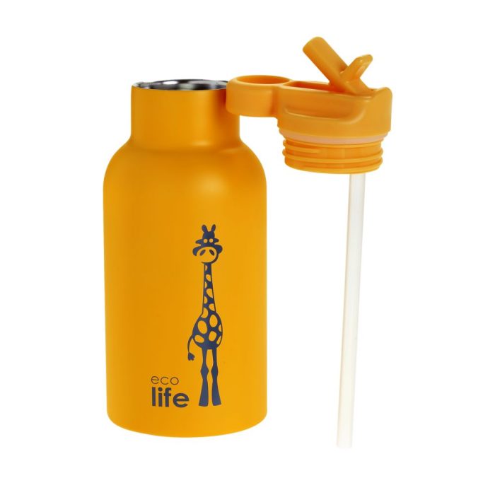 Ανοξείδωτο Παγούρι Θερμός με Καλαμάκι Ecolife Kids Thermos Animals 350ml Giraffe 2 Ανοξείδωτο Παγούρι Θερμός με Καλαμάκι Ecolife Kids Thermos Animals 350ml Giraffe - Image 3