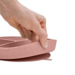 Πιάτο Σιλικόνης με Χωρίσματα και Βεντούζα 600ml Kikka Boo Blush - Image 3