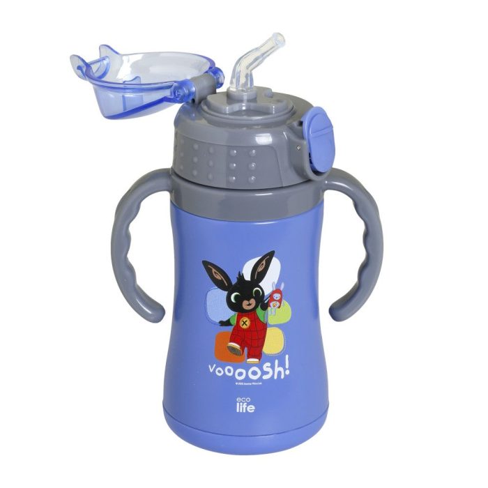 Ανοξείδωτο Παγούρι Θερμός με Καλαμάκι Ecolife Kids Thermos 300ml Bing - Voooosh Μπλε 1 Ανοξείδωτο Παγούρι Θερμός με Καλαμάκι Ecolife Kids Thermos 300ml Bing - Voooosh Μπλε - Image 2