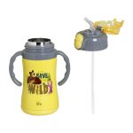Ανοξείδωτο Παγούρι Θερμός με Καλαμάκι Ecolife Kids Thermos 300ml Masha-Save The Wild Κίτρινο - Image 2