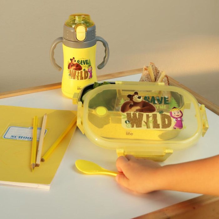 Ανοξείδωτο Παγούρι Θερμός με Καλαμάκι Ecolife Kids Thermos 300ml Masha-Save The Wild Κίτρινο 2 Ανοξείδωτο Παγούρι Θερμός με Καλαμάκι Ecolife Kids Thermos 300ml Masha-Save The Wild Κίτρινο - Image 3