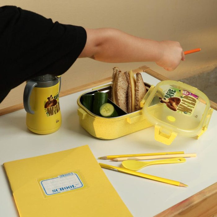 Ανοξείδωτο Παγούρι Θερμός με Καλαμάκι Ecolife Kids Thermos 300ml Masha-Save The Wild Κίτρινο 3 Ανοξείδωτο Παγούρι Θερμός με Καλαμάκι Ecolife Kids Thermos 300ml Masha-Save The Wild Κίτρινο - Image 4