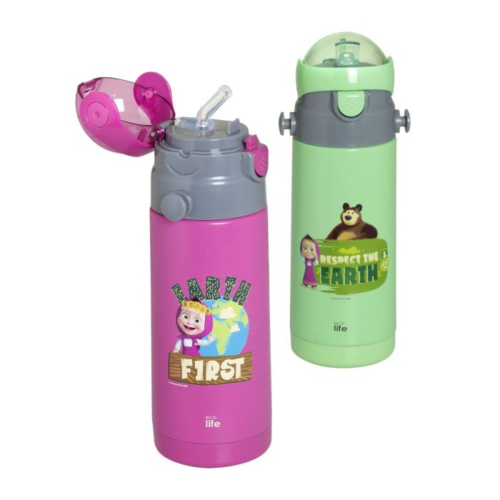 Ανοξείδωτο Παγούρι Θερμός με Καλαμάκι Ecolife Kids Thermos 400ml Masha Ανοξείδωτο Παγούρι Θερμός με Καλαμάκι Ecolife Kids Thermos 400ml Masha-Respect the Earth Mint - Image 4
