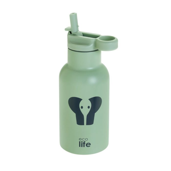 Ανοξείδωτο Παγούρι Θερμός με Καλαμάκι Ecolife Kids Thermos Animals 350ml Elephant 1 Ανοξείδωτο Παγούρι Θερμός με Καλαμάκι Ecolife Kids Thermos Animals 350ml Elephant - Image 2
