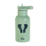 Ανοξείδωτο Παγούρι Θερμός με Καλαμάκι Ecolife Kids Thermos Animals 350ml Elephant