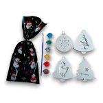 Γύψινα Σχέδια για Ζωγραφική - Χριστουγεννιάτικα Στολίδια 4 τμχ