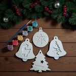 Γύψινα Σχέδια για Ζωγραφική - Χριστουγεννιάτικα Στολίδια 4 τμχ - Image 3