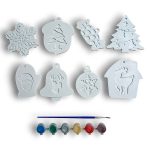 Γύψινα Σχέδια για Ζωγραφική - Χριστουγεννιάτικα Στολίδια Slim 8 τμχ - Image 3