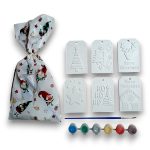 Γύψινα Σχέδια για Ζωγραφική - Χριστουγεννιάτικα Στολίδια Κάρτες 6 τμχ