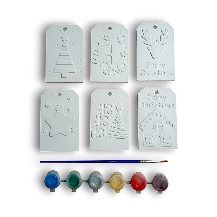 Γύψινα Σχέδια για Ζωγραφική - Χριστουγεννιάτικα Στολίδια Κάρτες 2 τμχ - Image 3