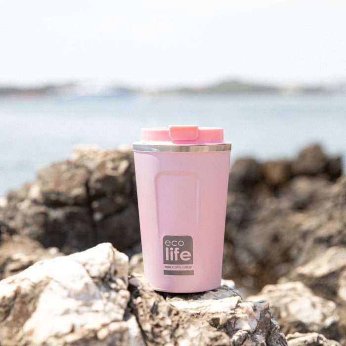 Ποτήρι Θερμός Ecolife - Rose Pink Coffee Thermos 370ml - Image 5