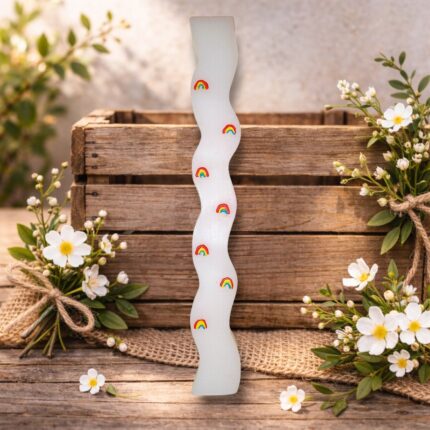 Χειροποίητη Αρωματική Λαμπάδα Ζωγραφιστή - Ουράνιο Τόξο