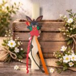 Χειροποίητη Αρωματική Λαμπάδα με Ξύλινο Διακοσμητικό Bing - Σχέδιο Α