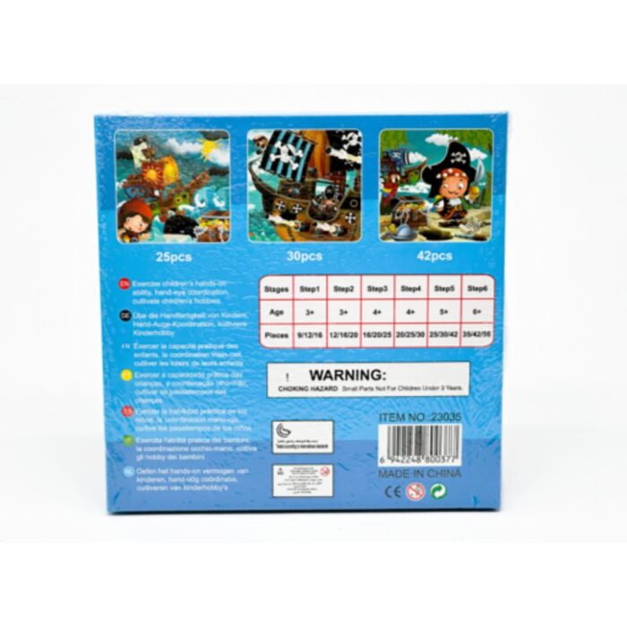 Μαγνητικό Βιβλίο με Παζλ 3 σε 1 - Pirate's Treasure - Image 3