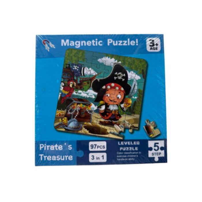 Μαγνητικό Βιβλίο με Παζλ 3 σε 1 - Pirate's Treasure - Image 2