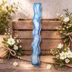 Χειροποίητη Αρωματική Λαμπάδα - Marble Blue