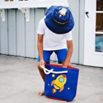 Αντηλιακό Bucket Καπέλο Διπλής Όψης με Προστασία UPF50+ Flapjackkids (Cotton) - Spaceship/Robot - Image 4