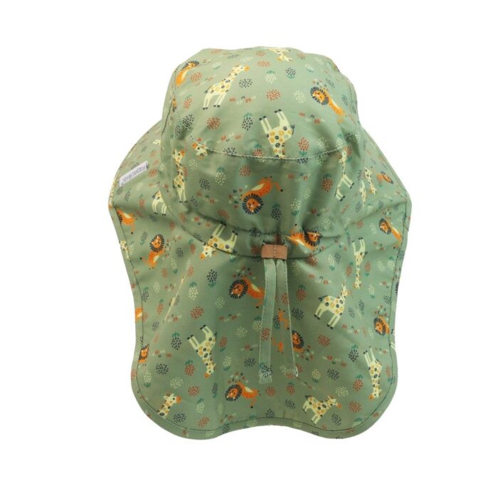 Αντηλιακό Καπέλο με Προστασία Αυχένα UPF50+ Cape Sunhat Flapjackkids - Lion/Giraffe - Image 2