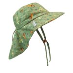 Αντηλιακό Καπέλο με Προστασία Αυχένα UPF50+ Cape Sunhat Flapjackkids - Lion/Giraffe