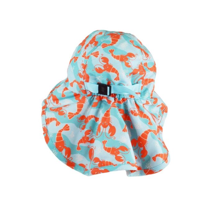 Αντηλιακό Καπέλο με Προστασία Αυχένα UPF50+ Cape Sunhat Zoocchini - Lobster - Image 2