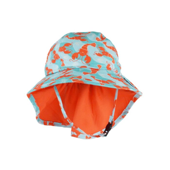 Αντηλιακό Καπέλο με Προστασία Αυχένα UPF50+ Cape Sunhat Zoocchini - Lobster - Image 3
