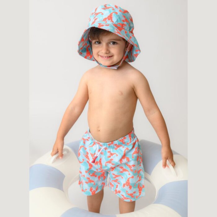 Αντηλιακό Καπέλο με Προστασία Αυχένα UPF50+ Cape Sunhat Zoocchini - Lobster - Image 5