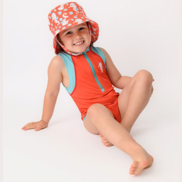 Αντηλιακό Καπέλο με Προστασία Αυχένα UPF50+ Cape Sunhat Zoocchini - Seahorse - Image 5