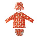 Αντηλιακό Σετ Μαγιό Πάνα, Μπλούζα και Bucket Καπέλο Zoocchini Seahorse