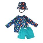 Αντηλιακό Σετ Μαγιό Σορτς, Μπλούζα και Bucket Καπέλο Zoocchini Walrus