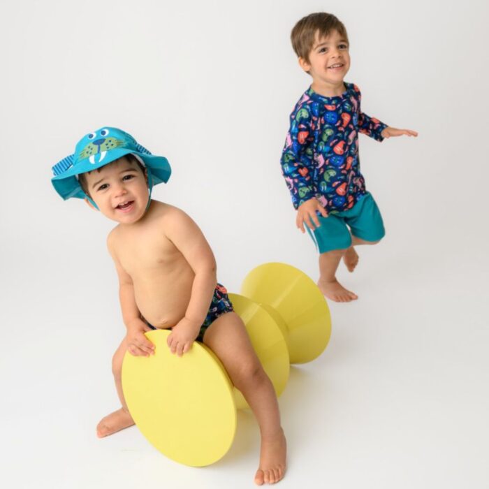 Αντηλιακό Σετ Μαγιό Σορτς, Μπλούζα και Bucket Καπέλο Zoocchini Walrus - Image 5