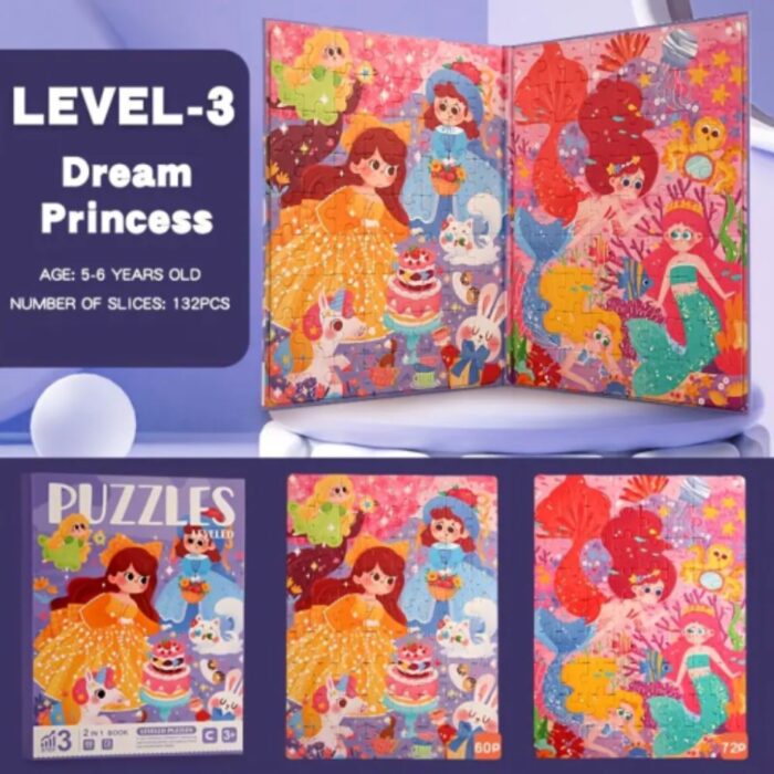 Μαγνητικό Βιβλίο με Παζλ 2 σε 1 - Dream Princess - Image 5