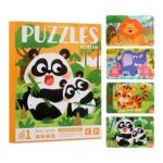 Μαγνητικό Βιβλίο με Παζλ 3 σε 1 - Wild Animals