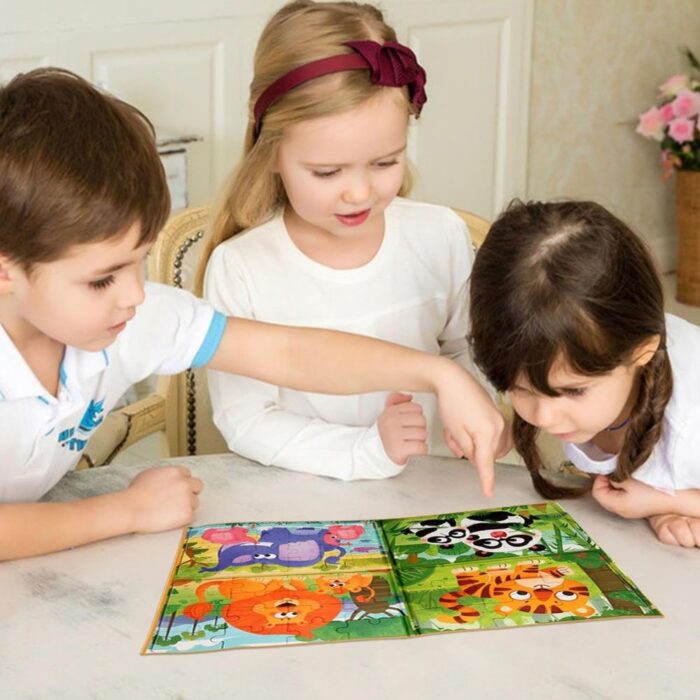 Μαγνητικό Βιβλίο με Παζλ 3 σε 1 - Wild Animals - Image 4