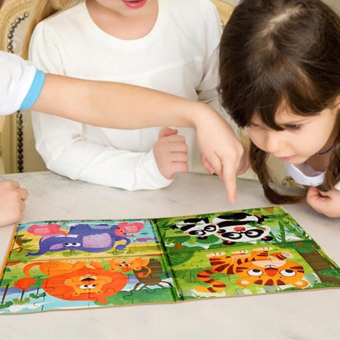 Μαγνητικό Βιβλίο με Παζλ 3 σε 1 - Wild Animals - Image 5