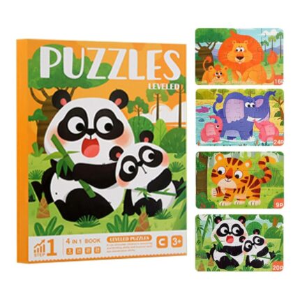 Μαγνητικό Βιβλίο με Παζλ 3 σε 1 - Wild Animals