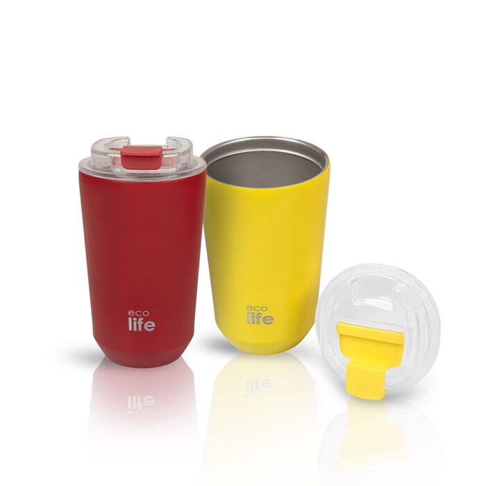 Ποτήρι Θερμός Ecolife - Pure Yellow Coffee Thermos 360ml - Image 3