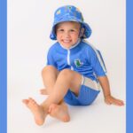 Αντηλιακό Μαγιό Φορμάκι Zoocchini Surf Suit UPF50 Στάμπα Dino/Med Blue - Image 4