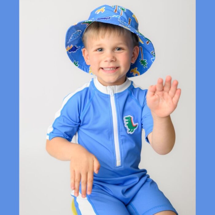 Αντηλιακό Μαγιό Φορμάκι Zoocchini Surf Suit UPF50 Στάμπα Dino/Med Blue - Image 6