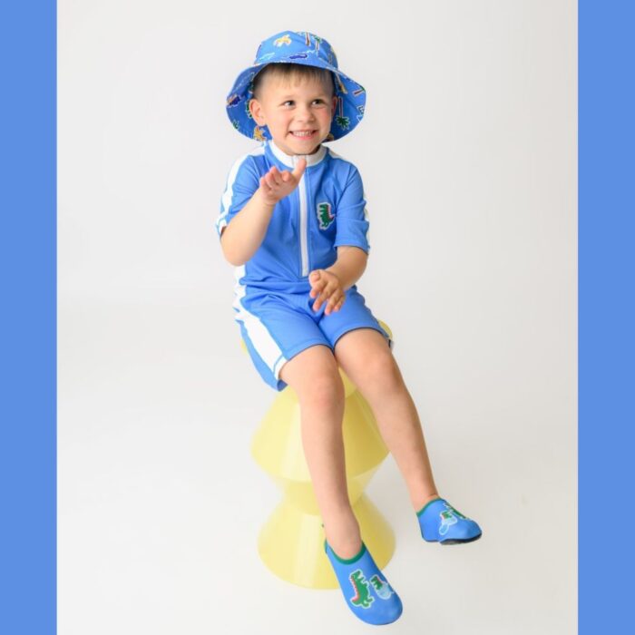 Αντηλιακό Μαγιό Φορμάκι Zoocchini Surf Suit UPF50 Στάμπα Dino/Med Blue - Image 5