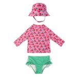 Αντηλιακό Σετ Μαγιό, Μπλούζα και Bucket Καπέλο Zoocchini Cherry
