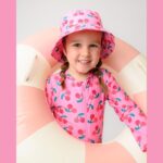 Αντηλιακό Σετ Μαγιό, Μπλούζα και Bucket Καπέλο Zoocchini Cherry - Image 3