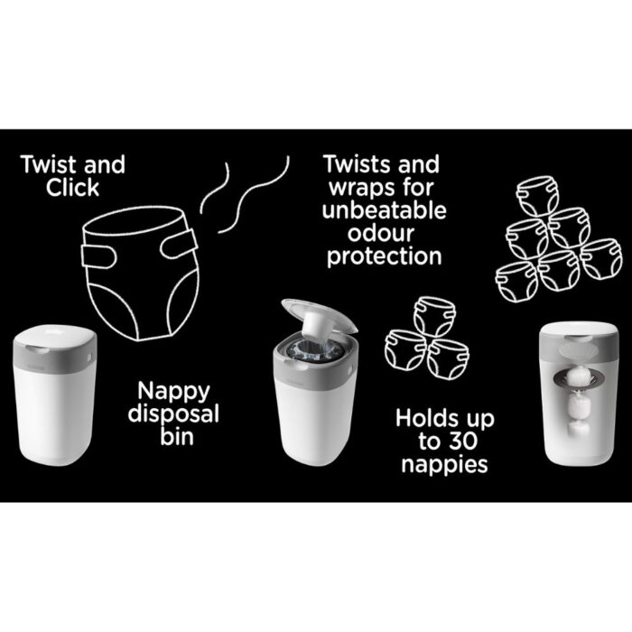 Κάδος Απόρριψης Πάνας Tommee Tippee Twist & Click - Blue - Image 8