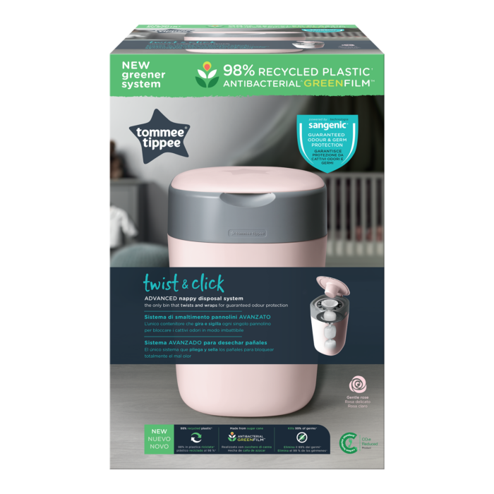 Κάδος Απόρριψης Πάνας Tommee Tippee Twist & Click - Pink - Image 5
