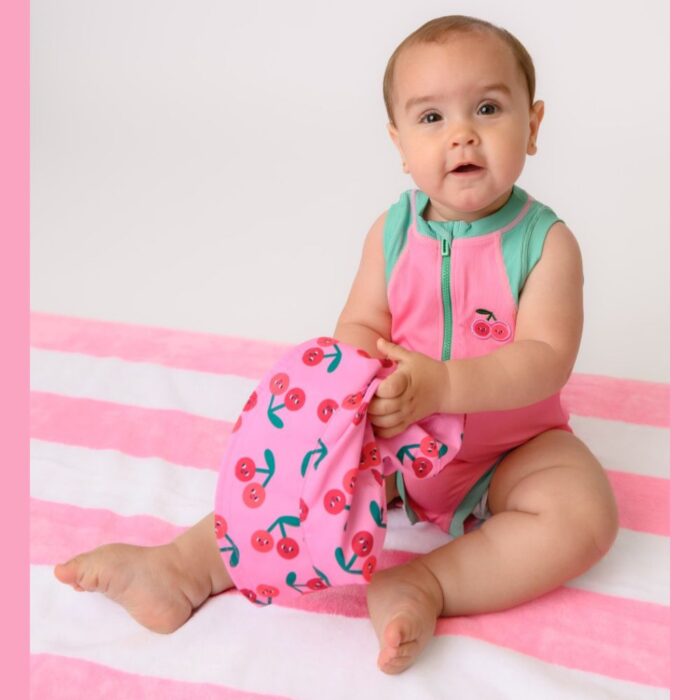 Ολόσωμο Μαγιώ με Στάμπα Zoocchini Cherry/Pink-Green - Image 5
