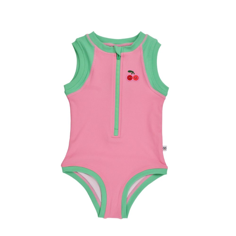 Ολόσωμο Μαγιώ με Στάμπα Zoocchini CherryPink-Green Ολόσωμο Μαγιώ με Στάμπα Zoocchini Cherry/Pink-Green - Image 1