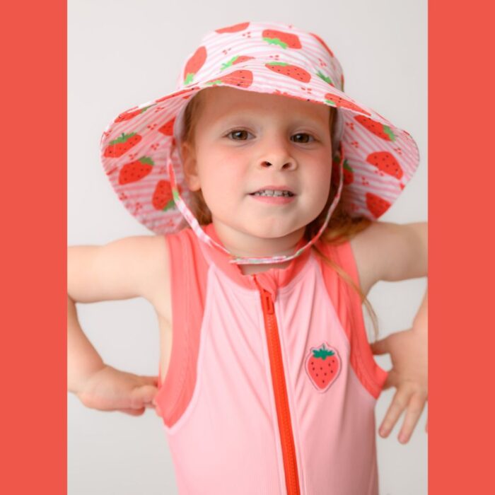 Ολόσωμο Μαγιώ με Στάμπα Zoocchini Strawberry/Pink-Red - Image 4
