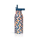 Ανοξείδωτο Παγούρι Θερμός με Καλαμάκι Ecolife 550ml - Color Squares
