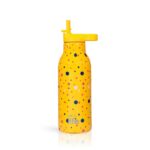 Ανοξείδωτο Παγούρι Θερμός με Καλαμάκι Ecolife 550ml - Dots In Yellow